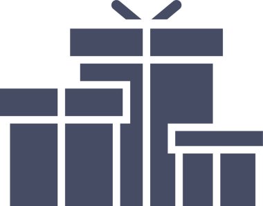 Doğum günü hediye kutuları, festival konsepti, basit vektör illüstrasyonu