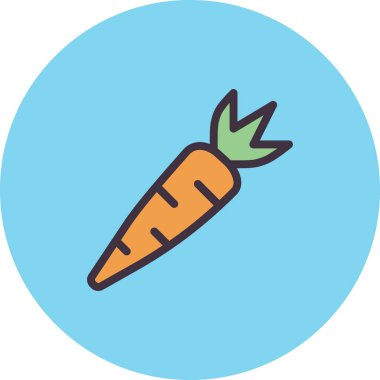 carrot icon on background, vector illustration