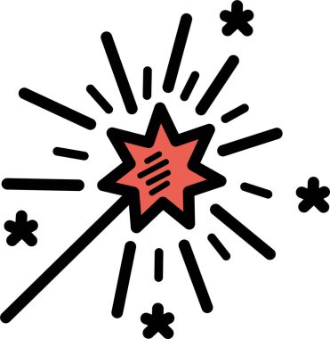 Bir yıldızın çizgi film patlamasının vektör çizimi