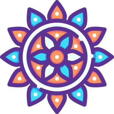 mandala. Web simgesi basit illüstrasyon