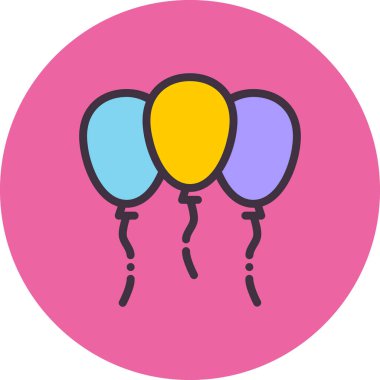 Kurdeleli balonların vektör çizimi, kutlama konsepti