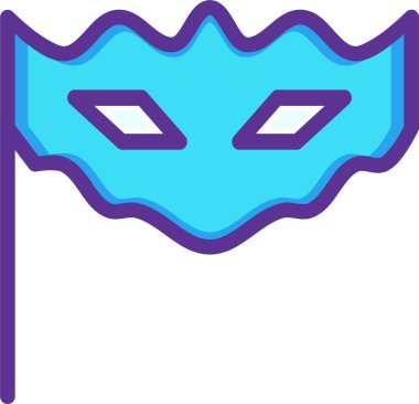 carnival mask icon isolated on background. party symbol. minimalism concept. 3d illustration.