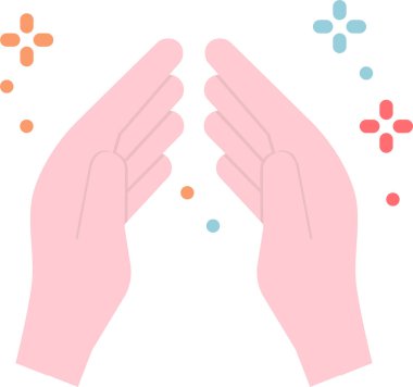 Kadın eli ile beyaz bir işaret tutan bir elin vektör çizimi