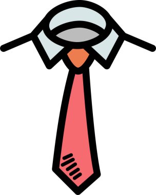 Kravat. Web simgesi basit illüstrasyon