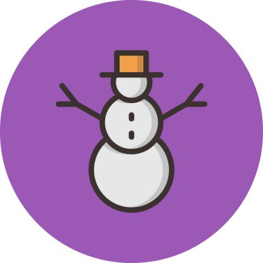 Kardan adam. Web simgesi basit illüstrasyon