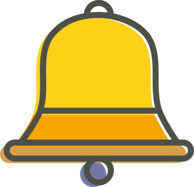 Zil. Web simgesi basit illüstrasyon