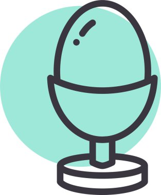 haşlanmış Paskalya yumurtası, simge basit illüstrasyon tasarımı 