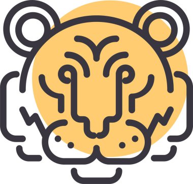 Bir aslanın güzel ve ilginç bir tasarımı.