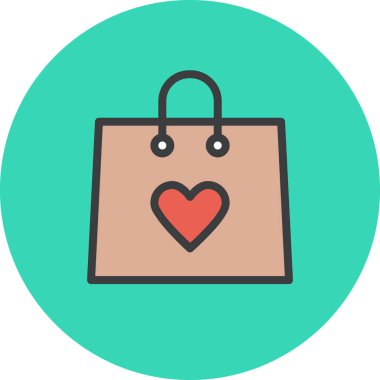 Alışveriş çantası. Basit resimleme