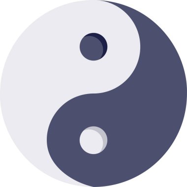 Yin yang uyum ve dengenin sembolü. Sağlık kavramı.