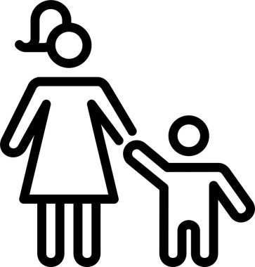 Bir kadın ve oğlu.