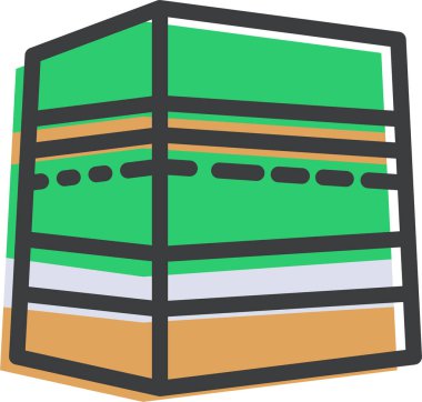 Bina. Web simgesi basit illüstrasyon