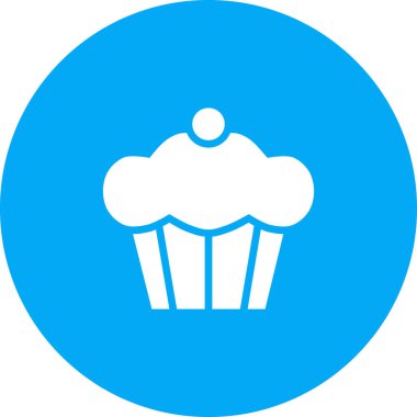 Kek ikonu. vektör illüstrasyonu