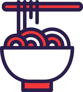 yemek ve içecek satırı vektör simgesi.