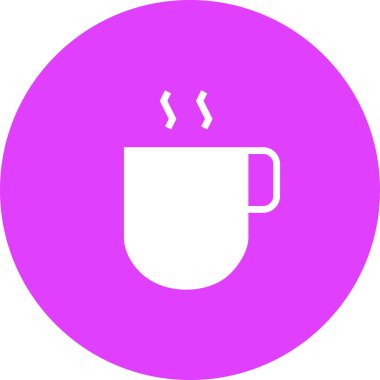 Kahve fincanı ikonu. Web tasarımı için sıcak içecek vektör simgelerinin basit bir gösterimi