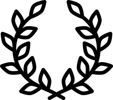 Soyut çiçek ve yaprakların vektör çizimi, tasarım elementi