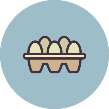 Yumurta kutusu, illüstrasyon, web simgesi çizimi