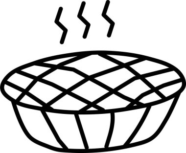 balkabağı pastası, basit çizim tasarımı 