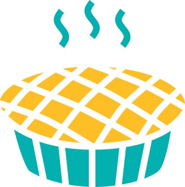 balkabağı pastası, basit çizim tasarımı 