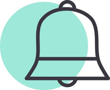 Zil. Web simgesi basit illüstrasyon