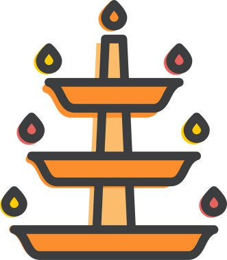 diwali lamba ikonu. vektör illüstrasyonu