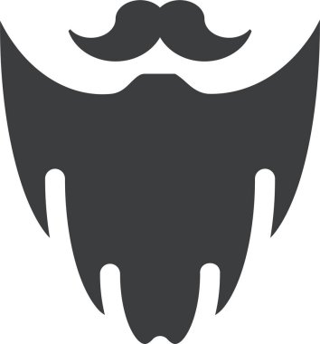 Sakal bıyığının vektör çizimi