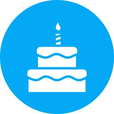 Doğum günü pastası ikonu. vektör illüstrasyonu