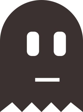 Cadılar Bayramı hayalet vektör simgesi modern basit illüstrasyon