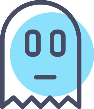 Cadılar Bayramı hayalet vektör simgesi modern basit illüstrasyon