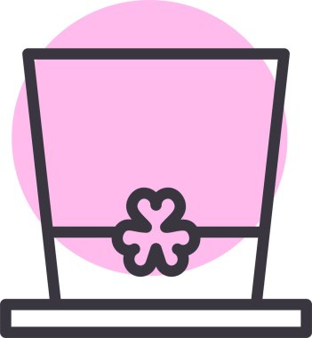 Aziz Patrick 'in şapkası, vektör çizimi.