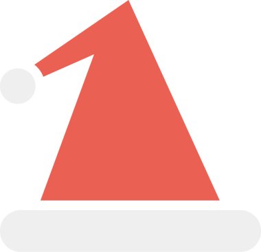 Noel ağacı ikonu. Web tasarımı için noel baba vektör simgelerinin çizgi filmi