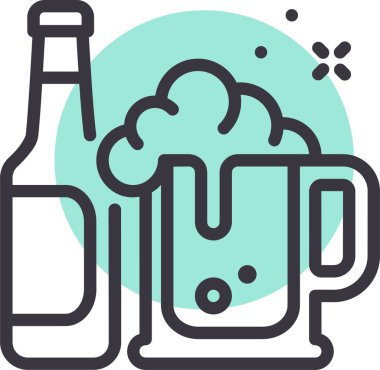 Bira. Web simgesi basit tasarım