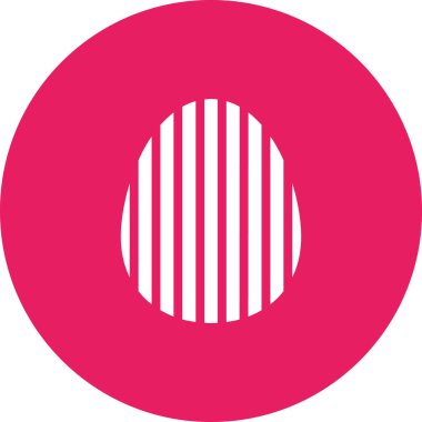 Süslü paskalya yumurtası ikonu, Paskalya konsepti, basit illüstrasyon tasarımı 