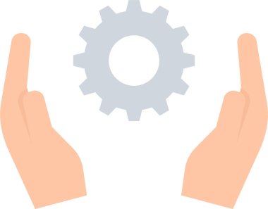 Elinde İngiliz anahtarı olan bir kadının siyah beyaz vektör çizimi olan bir el.