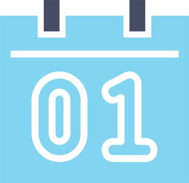 Ocak takvimi, yeni yıl konsepti, basit tasarım