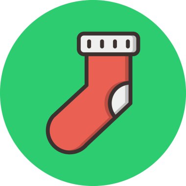 Yılbaşı çorabı. Basit resimleme