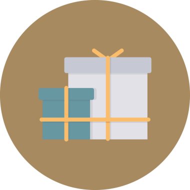 xmas hediye kutuları simgesi, basit vektör illüstrasyonu