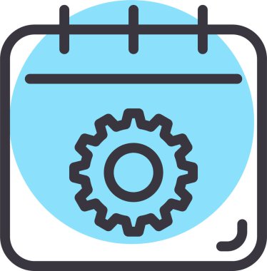 Cogwheel vektör simgesi modern basit tasarım