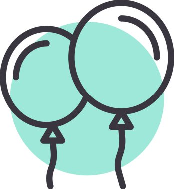 balonlar vektör illüstrasyonu, kutlama konsepti