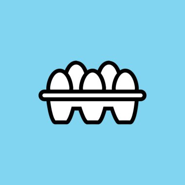 Yumurta kutusu, illüstrasyon, web simgesi çizimi