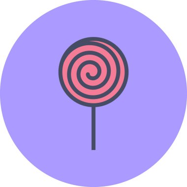 Lolipop vektör simgesi. Düz çizim. 10 saniye.