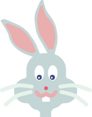 Güzel, mutlu bir Paskalya tavşanının çizimi