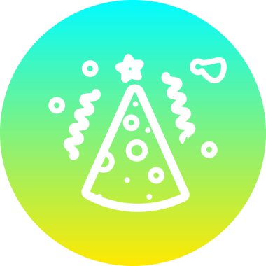 Koni kapağı, noel konsepti, basit tasarım çizimi