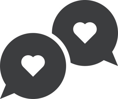 sohbet aşk mesajları, sevgililer günü konsepti, basit illüstrasyon tasarımı 