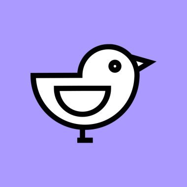 bird icon. outline illustration of duck vector icons for web
