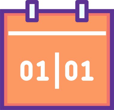 Ocak takvimi, yeni yıl konsepti, basit tasarım