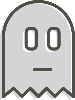 Cadılar Bayramı hayalet vektör simgesi modern basit illüstrasyon