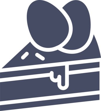 Paskalya pastası simgesi basit illüstrasyon tasarımı 