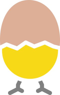 tavuk yumurtası simgesi basit illüstrasyon tasarımı 