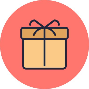 xmas hediye, yeni yıl konsepti, basit tasarım illüstrasyonu